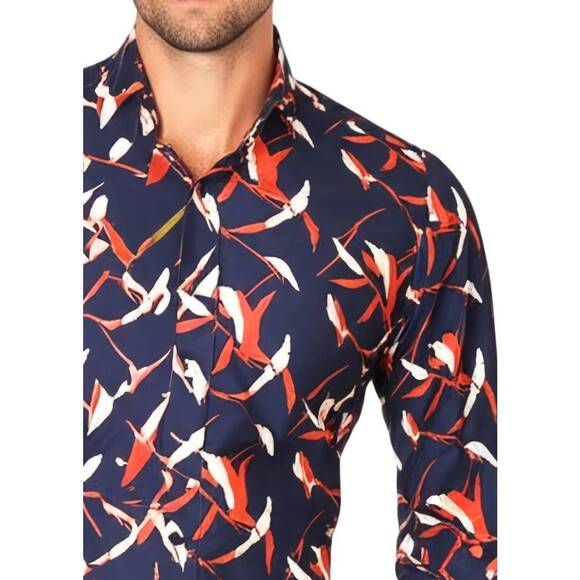 NEW MIZUMI COUTURE kama button up long sleeve shirt in multicolor - Picture 3 of 3